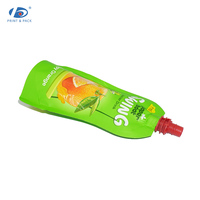 Op maat gemaakte bedrukte sapdrinkstandpouches met tuit, hoge barrière, herbruikbare vloeibare plastic zakken