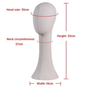 Wholesale Canvas Block <strong>Head</strong> Mannequin <strong>Head</strong> Wig Display <strong>Styling</strong> <strong>Head</strong> - Product Image 5