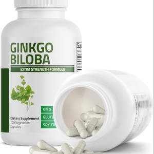 Complément alimentaire pour la santé du cerveau, complément à base de plantes Ginkgo Biloba pour la fonction cérébrale et la mémoire, 120 capsules végétariennes de feuilles de Ginkgo - Product Image 2