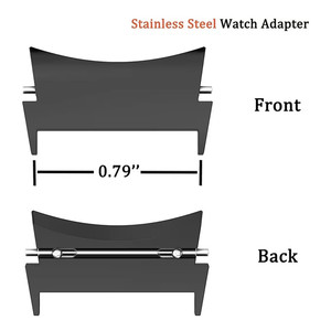 Adaptador de correa de reloj de acero inoxidable con conector de Metal sin huecos para <span class=keywords><strong>Samsung</strong></span> <span class=keywords><strong>Galaxy</strong></span> Watch 4 <span class=keywords><strong>Watch5</strong></span>/6 <span class=keywords><strong>Classic</strong></span> 42mm 46mm - Product Image 6