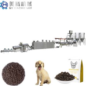 Nueva Línea de Producción de Alimento para Perros de Extrusión de Doble Tornillo Totalmente Automática, Controlada por PLC, de Acero Inoxidable 304, para el Procesamiento de Alimentos para Mascotas - Product Image 1