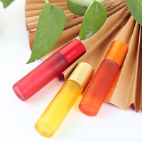 10ml Bunte Mattierte Glas-Roll-On-Flasche mit Edelstahlkugel für Ätherische Öle, Parfums und Lippenbalsame