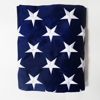 Drapeau américain de qualité supérieure 3x5 pieds, 210D, étoiles brodées, rayures cousues, avec deux œillets en laiton pour affichage extérieur