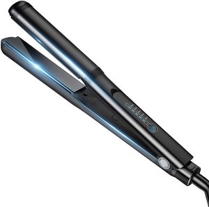 Piastra per capelli elettrica personalizzabile professionale in titanio in ceramica stile piatto LED per uso domestico Private Label personale <span class=keywords><strong>Styling</strong></span> - Product Image 2