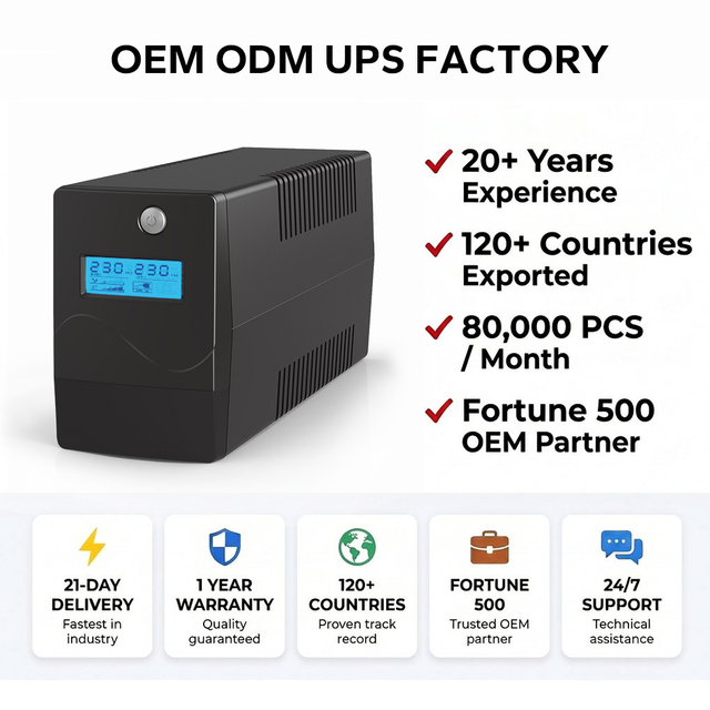 OEM Offline UPS 450VA 650VA 850VA1000VA with AVR Reliable Backup Power for Router and CCTV System