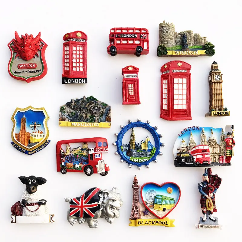 Resin Creative Fridge Magnet Tropical London Tourist Souvenirs Gifts Landscape refrigerator Fridge Magnetic sticker