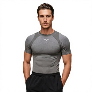 Camiseta Deportiva Personalizada de Manga Larga para Hombre, Corte Ajustado, Compresión, Secado Rápido, Seda de Leche, Poliéster, Spandex, Logotipo Personalizado - Product Image 1