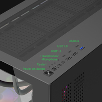 Boîtier PC Gaming en Gros avec Support Radiateur 360mm Haut-Bas, Verre Trempé, MicroATX ITX, et USB 3.0 Type-C