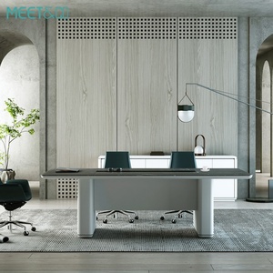 Modern Luxury Electric Adjustable Standing Desk for <b>Office</b> CEO & Directors WOOD Panel Top Executive <b>Table</b> for Hotels - Product Image 3