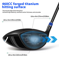Fournisseur d'usine : Driver de golf en alliage de titane 460cc avec tige en acier, tête forgée réglable – OEM/ODM disponible