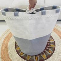 Paniers en corde de coton flexibles et polyvalents dans de nombreux imprimés Paniers de rangement ronds pour la maison pour le rangement des jouets, du linge et de la décoration