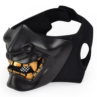 Demi-masque tactique CS Halloween Evil Smile Ghost Mask pour mascarade Festival Party Movie Prop