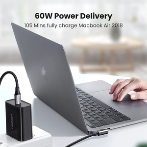 สายชาร์จเร็วแบบ USB Type C หัวงอ 90 องศา 100W สำหรับ US335 สาย USB C หัวงอ 90 องศา สำหรับ US335 U - Product Image 2