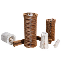 Emballage express de taille personnalisée, manchon en papier kraft en nid d'abeille, housse de protection rembourrée pour bouteille de vin