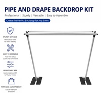 Kit de toile de fond Pipe and Drape avec 3 barres transversales en aluminium pour la décoration de scène d'événements et de mariages – Fournisseur d'usine
