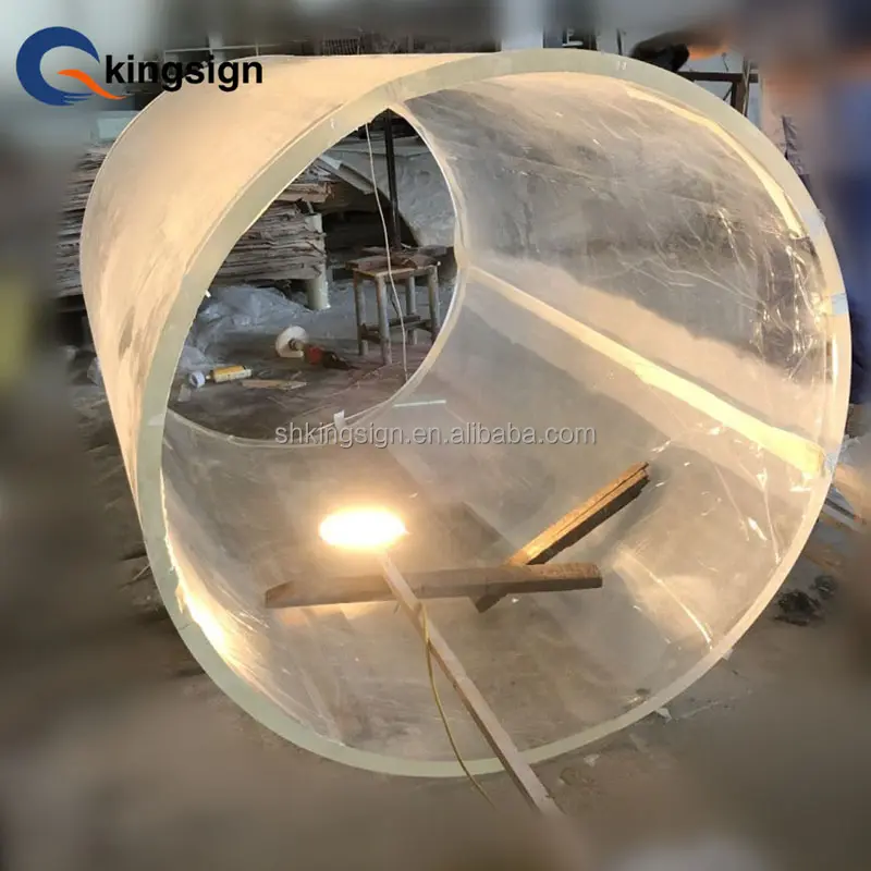 Kingsign wholesaler 1000mm large diameter cylinder cast clear acrylic tube pipe