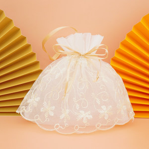 Sachets en gaze pour échantillons cosmétiques, garniture en <span class=keywords><strong>dentelle</strong></span>, fleurs séchées, savon d'armoise pour aromathérapie, sachets de bonbons de mariage - Product Image 1