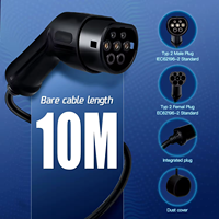 Câble de charge de type 2 10M Type 2 à Type 2 EV 32A Câble de charge de véhicule électrique monophasé 3.5kw 7.4KW avec sac gratuit