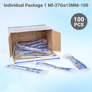 <span class=keywords><strong>Seringue</strong></span> vétérinaire jetable de sécurité 1 ml <span class=keywords><strong>27G</strong></span> pour animaux - Product Image 1