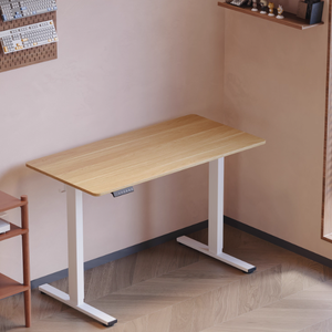 Bureau assis-debout électrique à double moteur, pieds à 3 niveaux, capacité de charge de 800 N, largeur contemporaine, extensible en bois - Product Image 2