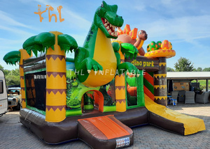 Thương mại ngoài trời khủng long Inflatable Combo bouncy lâu đài với trượt Inflatable nhảy lâu đài nhà bị trả lại Inflatable - Product Image 5