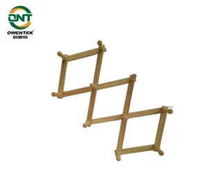 Alta Qualidade Madeira Expansível Peg Rack Casaco De Madeira Ganchos Multi-purpose Acordeão Wall Hangers