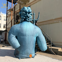 Mascotte gonflable géante Poseidon accrocheuse - Décoration de dieu grec pour l'entrée du centre commercial/attraction d'événement