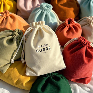 Bolsa de Terciopelo Multicolor con Cordón, Bolsa Pequeña de Terciopelo con Logotipo Personalizado, Bolsa de Almacenamiento para Joyas, Recuerdos de Boda, Regalos - Product Image 1