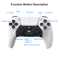 Manette de jeu GAMINJA avec joystick à effet Hall haute performance, compatible PS5, prise en charge OEM/ODM – Fournisseur d'usine