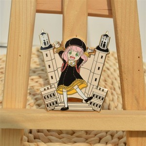 Spilla/Badge Anime da 6 cm in lega, imitazione smalto, con Anya <span class=keywords><strong>Forger</strong></span>, per decorazione di cancelleria e gioielli - Product Image 2