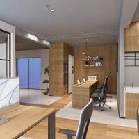 Services de design d'intérieur de bureau bien faits Rendu 3D Design d'intérieur de bureau modulaire