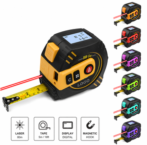 Ruban à mesurer <span class=keywords><strong>laser</strong></span> rechargeable 2-en-1 avec unités commutables pour la construction et la conception - Product Image 1