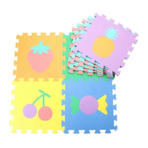 Factory direct selling cartoon fruit puzzle stitching foam game mat