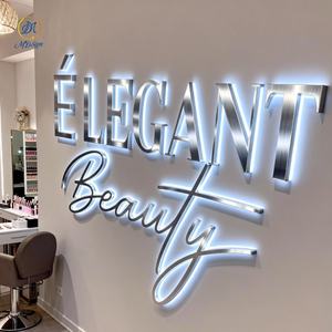 ป้ายไฟ <span class=keywords><strong>LED</strong></span> โลหะอะคริลิคแบบมีไฟส่องด้านหลังสำหรับร้านค้าบริษัท ป้ายไฟ <span class=keywords><strong>LED</strong></span> โลโก้ 3 มิติแบบกำหนดเองสำหรับธุรกิจภายนอกอาคาร - Product Image 3