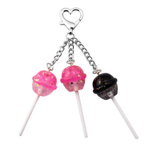 Porte-clés Y2K Sucette <span class=keywords><strong>Rose</strong></span> et Violette Mignonne pour <span class=keywords><strong>Sac</strong></span> à Main, Breloque <span class=keywords><strong>Sac</strong></span>, Pendentif Sucette - Product Image 1