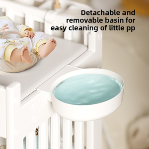 Multifunctional <b>Foldable</b> Baby Changing Table for Newborns, Portable Adjustable Height with <b>Bath</b>, Massage Touch and Storage - Product Image 4