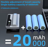 Batterie externe tactique Cybermech universelle portable mini 5000 mAh à batterie remplaçable, chargeur de téléphone intégré – Meilleure vente