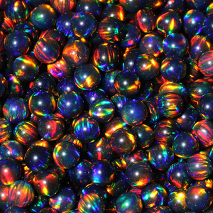 TENDANCE 2026 Sanwa Colored Gilson Opal OP708 Cabochon multiformes et multicolores (noir, gris, jaune, feu) pour bijoux fantaisie DIY en argent - Product Image 3