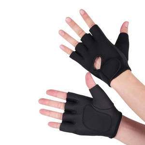Gants de musculation en cuir à demi-doigts avec logo personnalisé pour hommes, durables, respirants, pour la salle de sport en plein air - Product Image 1
