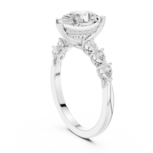 Elegante anillo de oro de 10Kt, 14Kt, 18Kt, 22Kt con diamante cultivado en laboratorio para mujer, joyería fina, anillo de compromiso, regalo de aniversario para ella. - Product Image 3