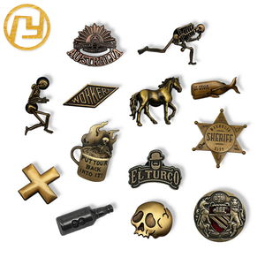 Antique Brass Lịch Sử Phù Hiệu Kim Loại Tùy chỉnh thực hiện khắc hiện đại tôn giáo phong cách chất lượng cao dán sản xuất bán buôn - Product Image 6