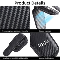 Support de lunettes de voiture de luxe en similicuir PU, pince à lunettes de soleil, rangement pour lunettes, organisateur d'accessoires pour lunettes, portable, logo personnalisé