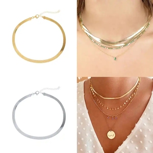 Fábrica de joyería de plata, collar de cadena versátil básico de Plata de Ley 925 chapado en oro, collares de plata 925 para hombres y mujeres - Product Image 4