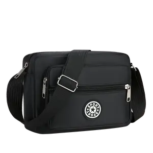 Оптовая продажа, новая нейлоновая полиэфирная большая портативная прочная сумка-тоут с карманом, новый стиль, нейлоновая сумка-почтальон в стиле ретро, почтальон, сумка-мессенджер