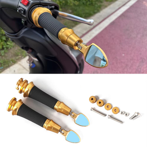 Accessoires pour <span class=keywords><strong>moto</strong></span> Vespa GTS 300 GTV 300 Sprint Primavera 150, poignées <span class=keywords><strong>de</strong></span> <span class=keywords><strong>guidon</strong></span>, <span class=keywords><strong>embout</strong></span> <span class=keywords><strong>de</strong></span> <span class=keywords><strong>guidon</strong></span> avec mini rétroviseur - Product Image 1