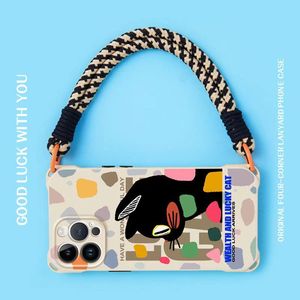 เคสโทรศัพท์แบบนิ่มสำหรับแมวทุกตัวเหมาะสำหรับ <span class=keywords><strong>iPhone</strong></span> 15 Pro เคสโทรศัพท์มีโซ่นิรภัยทนทานสูงสุดแขวนในแนวทแยงมุม - Product Image 5