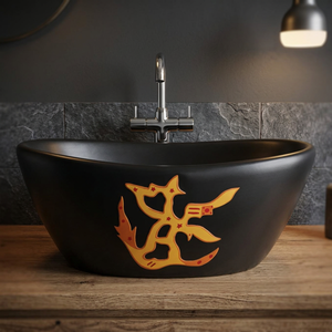 Évier de salle de bain en céramique, évier de salle de bains, porcelaine toilette - Product Image 5
