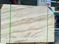 Dalle de quartzite rose quatre saisons, quartzite naturel de luxe rose Sakura avec veines blanches pour la décoration de murs, comptoirs et fonds de villas