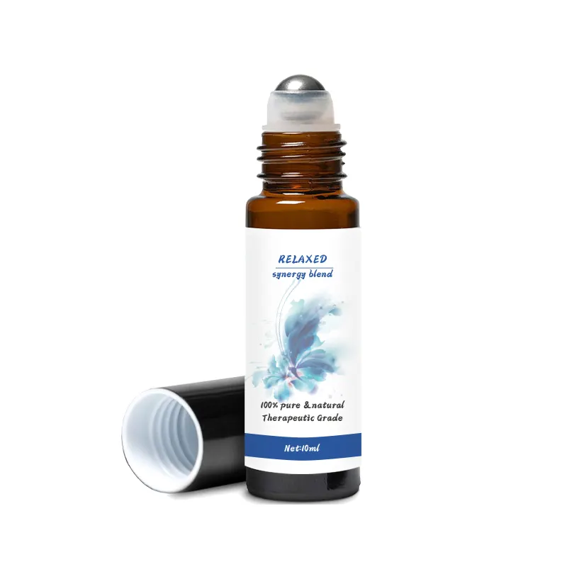 Difusor de aroma para massagem, óleo essencial relaxante para dormir e relaxar, com garrafa rolo