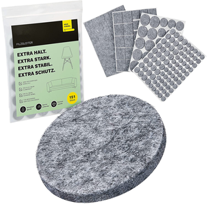 Patins de meubles en feutre auto-adhésifs de 4 mm d'épaisseur 151 pièces <span class=keywords><strong>pour</strong></span> protecteur de sol de <span class=keywords><strong>chaise</strong></span> et patins - Product Image 4